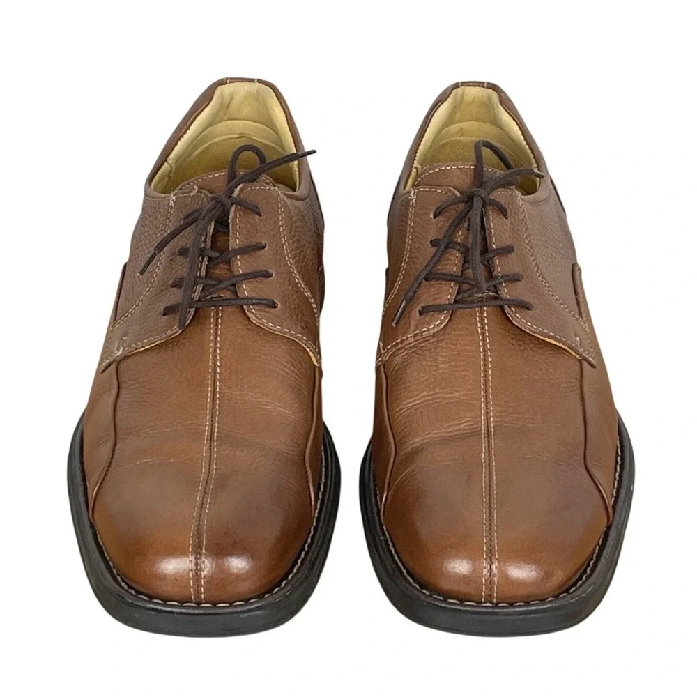 Studio Belvedere Baybridge Pebbled Leather Derby Shoes Men 11D Minimalist Office